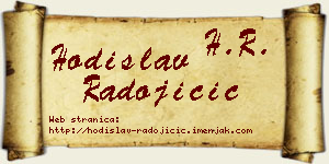 Hodislav Radojičić vizit kartica